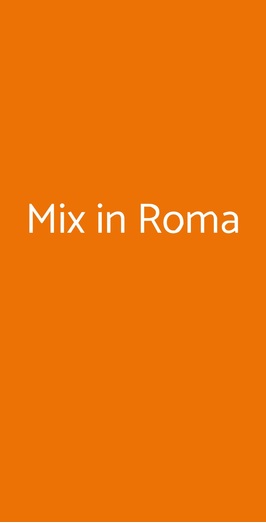 Mix Risto Bottega Sarda, Roma