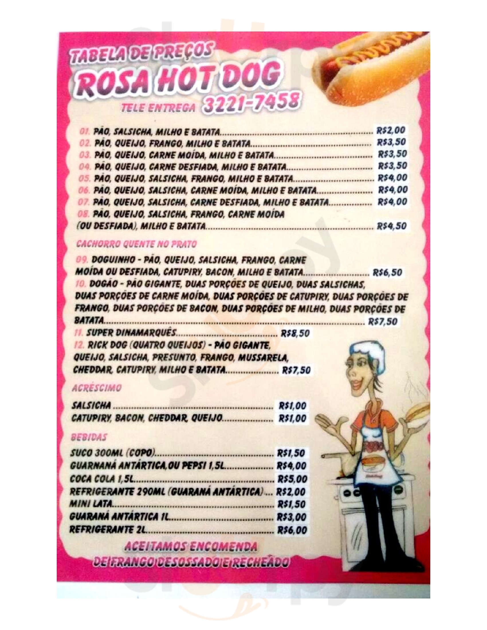 Rosa Hot Dog Montes Claros Menu - 1