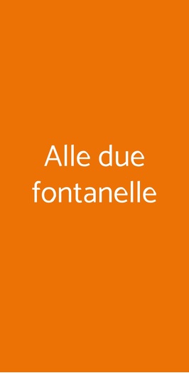 Alle Due Fontanelle, Roma