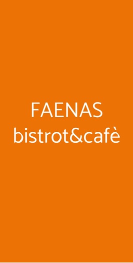 Faenas Bistrot&cafè, Roma