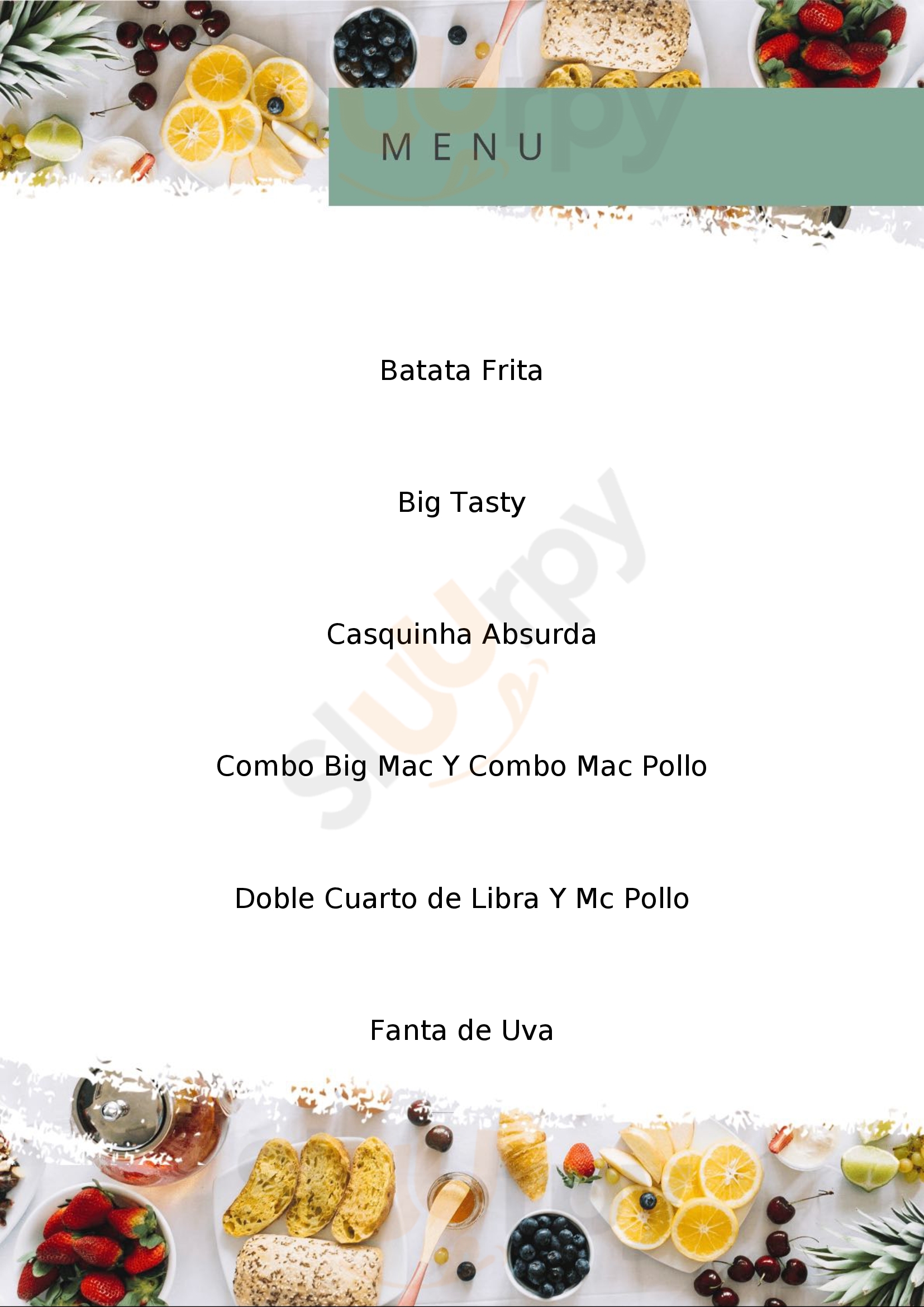 Mcdonald's Armação dos Búzios Menu - 1