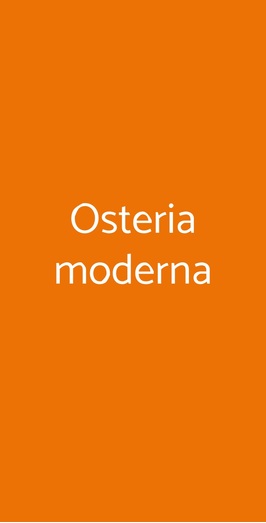 Osteria Moderna, Chiavari