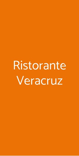 Ristorante Veracruz, Genova