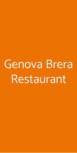 Genova Brera Restaurant, Genova