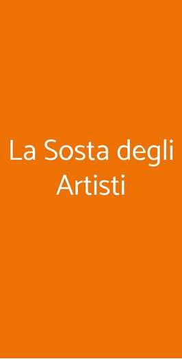 La Sosta Degli Artisti, Genova