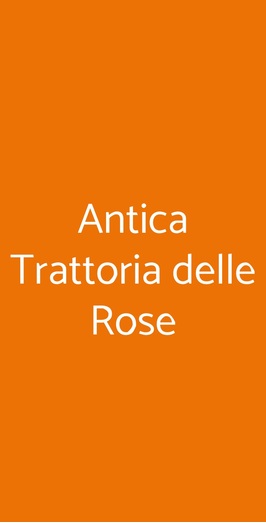 Antica Trattoria Delle Rose, Bogliasco