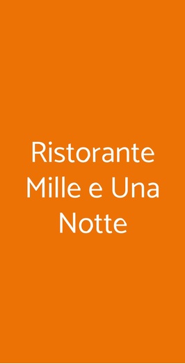 Ristorante Mille E Una Notte, Camogli