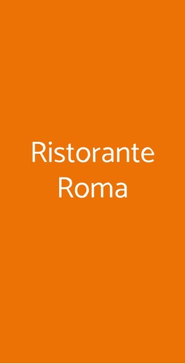 Ristorante Roma, Montoggio