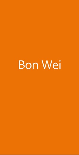 Bon Wei Chinese Restaurant, Milano