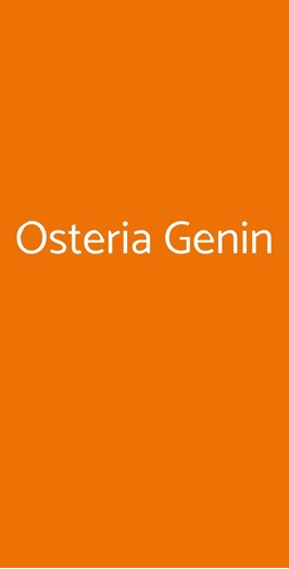 Osteria Genin, Leivi