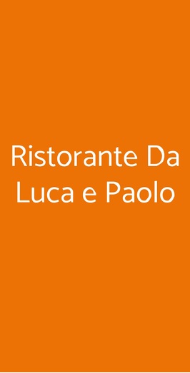 Ristorante Da Luca E Paolo, Recco