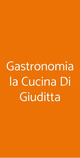 La Cucina Di Giuditta, Genova