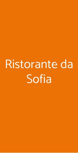 Ristorante Da Sofia, Ventimiglia