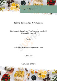 Barraca Do Português menu