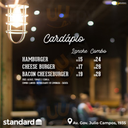 Standard Burger menu