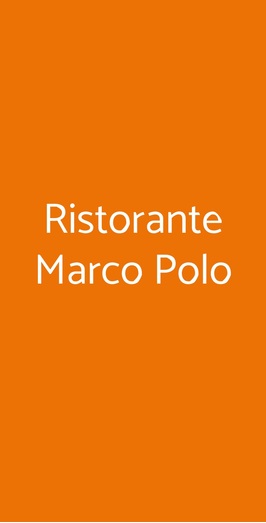 Ristorante Marco Polo, Ventimiglia