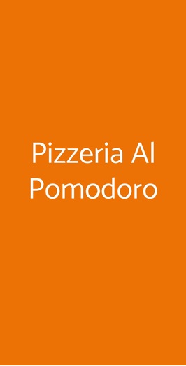 Al Pomodoro Pizzeria, Recco