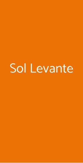 Sol Levante Club Restaurant