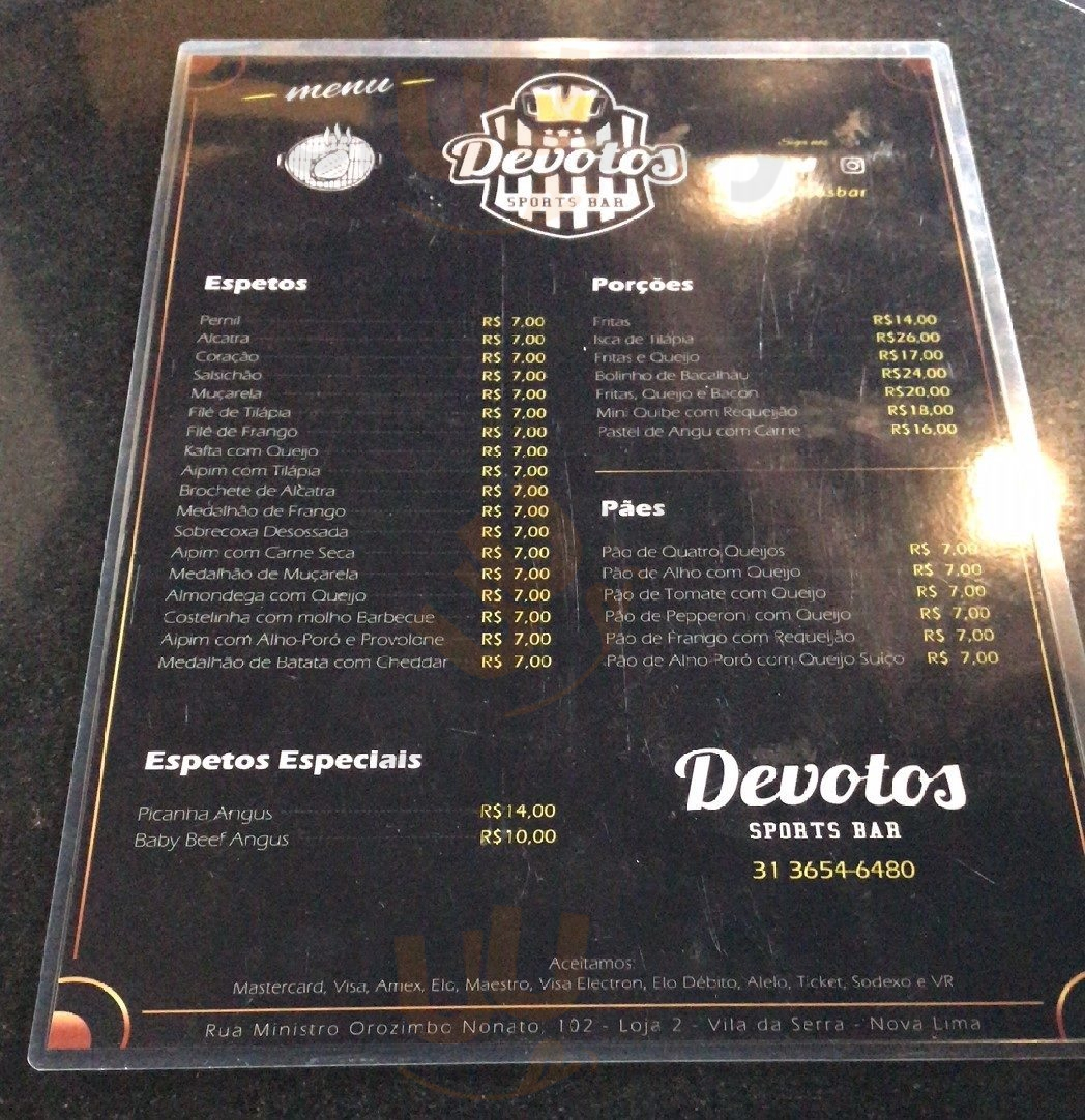 Devotos Sports Bar Nova Lima Menu - 1