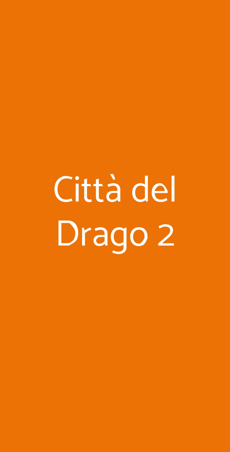 Città Del Drago 2 Milano Menu - 1