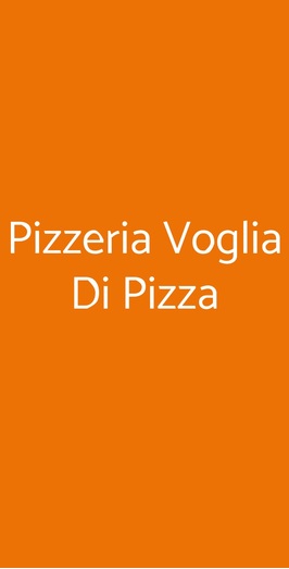 Pizzeria Voglia Di Pizza, Chiavari