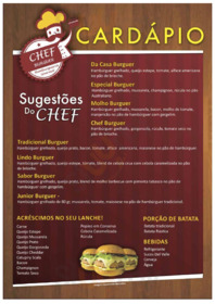 Chef Burguer, Araras - Cardápio, preços, avaliação do restaurante
