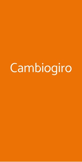 Cambiogiro, Milano