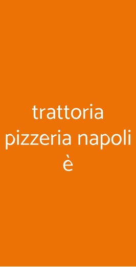 Trattoria Pizzeria Napoli è .ladro, Milano