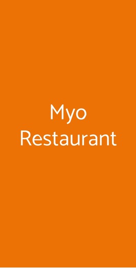 Myo Restaurant, Milano