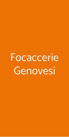 Focaccerie Genovesi, Milano