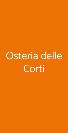 Osteria Delle Corti, Milano