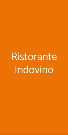 Ristorante Indovino, Pero