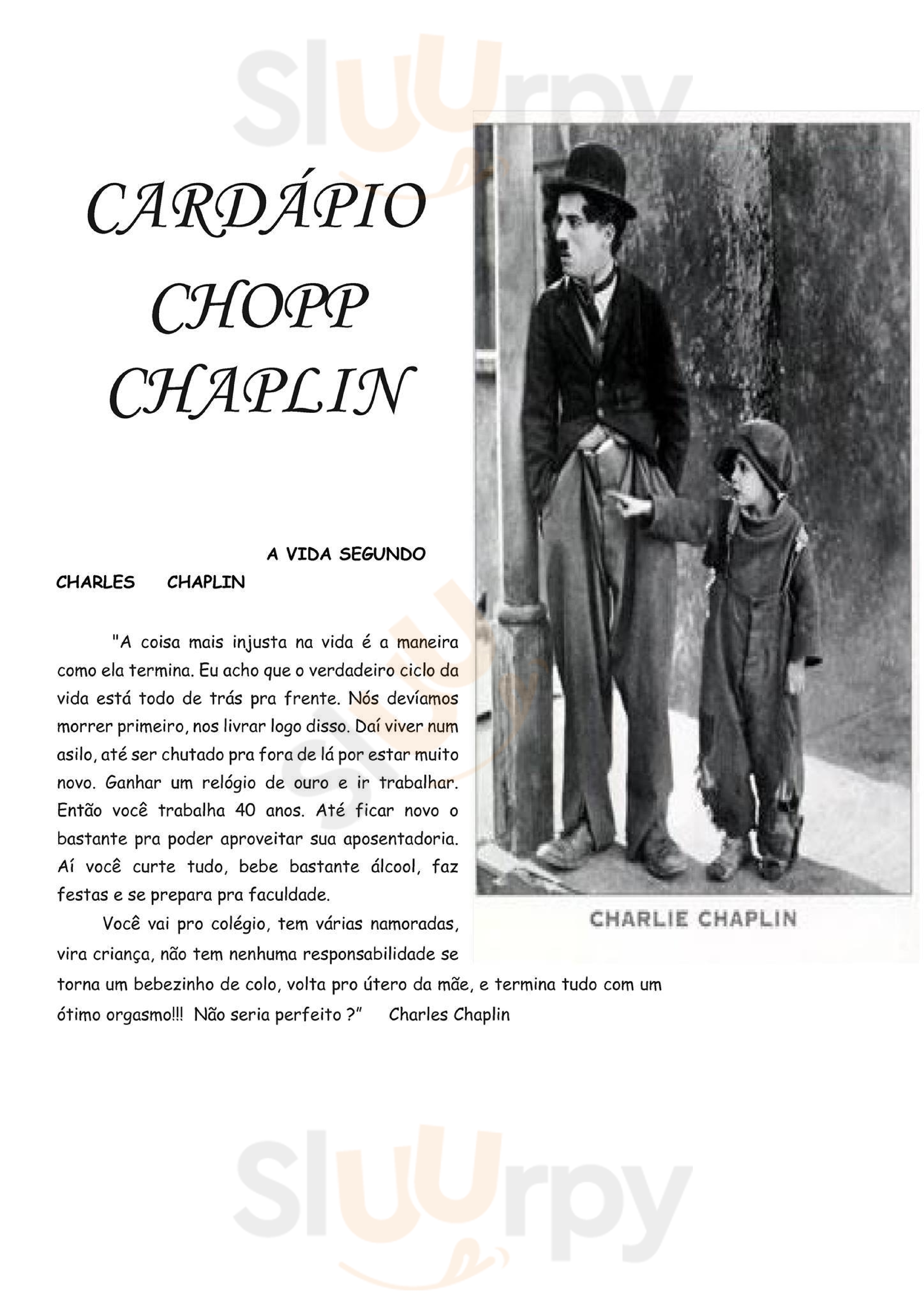 Chopp Chaplin São Miguel do Oeste Menu - 1