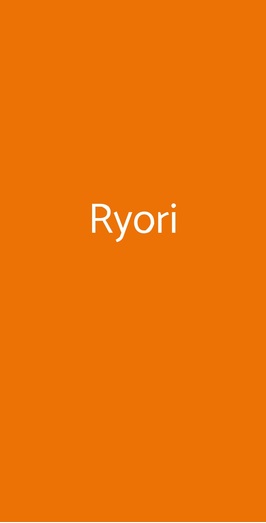 Ryori