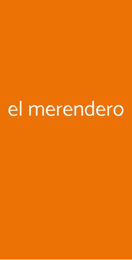 El Merendero, Como