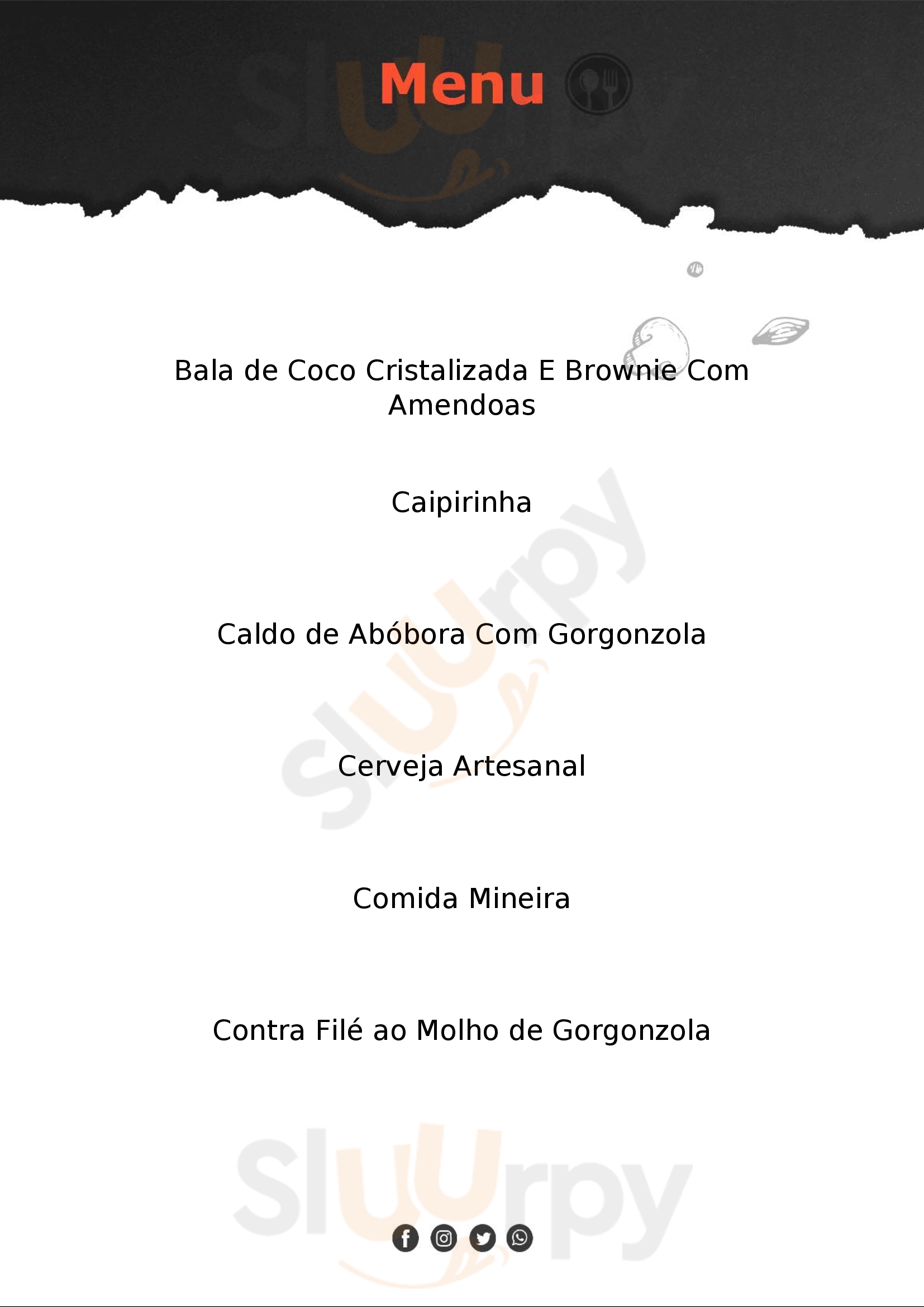 Restaurante Da Sinha São Thomé das Letras Menu - 1