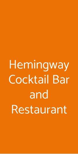 Hemingway Cocktail Bar, Como