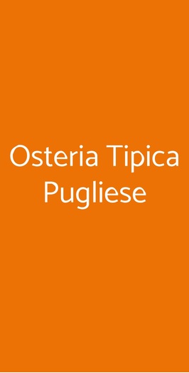 Osteria Pugliese, Milano