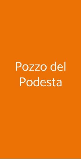 Il Pozzo Del Podestá, Albavilla