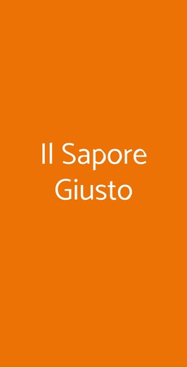 Il Sapore Giusto, Milano