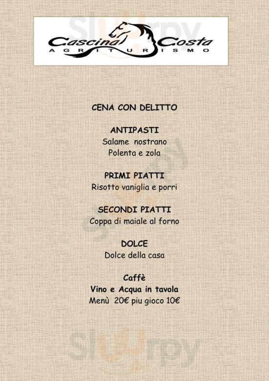 Menu su prenotazione