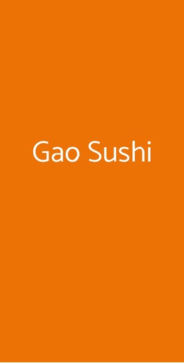 Gao Sushi, Legnano