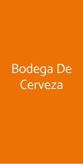Bodega De Cerveza