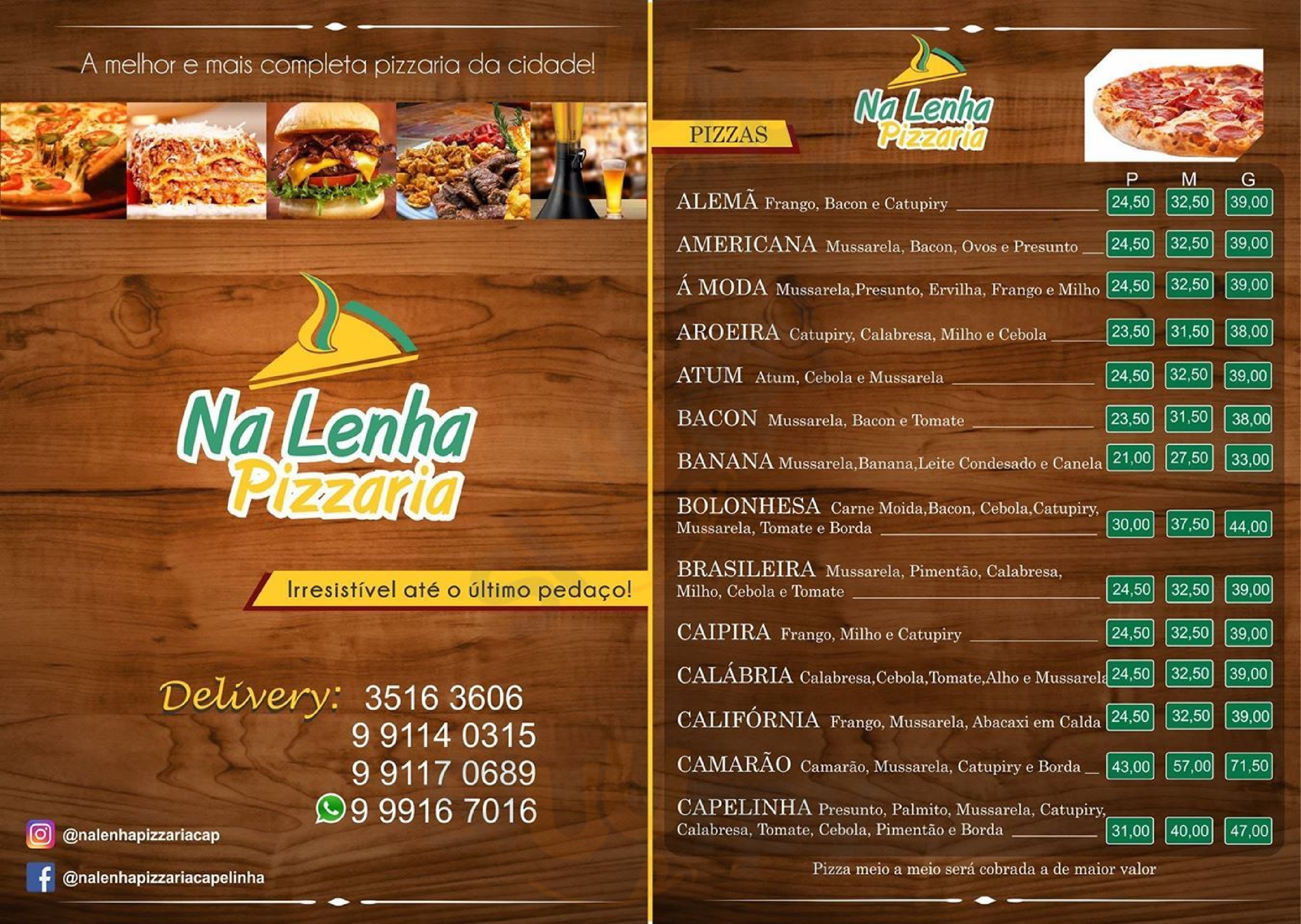 Na Lenha Pizzaria Capelinha Menu - 1