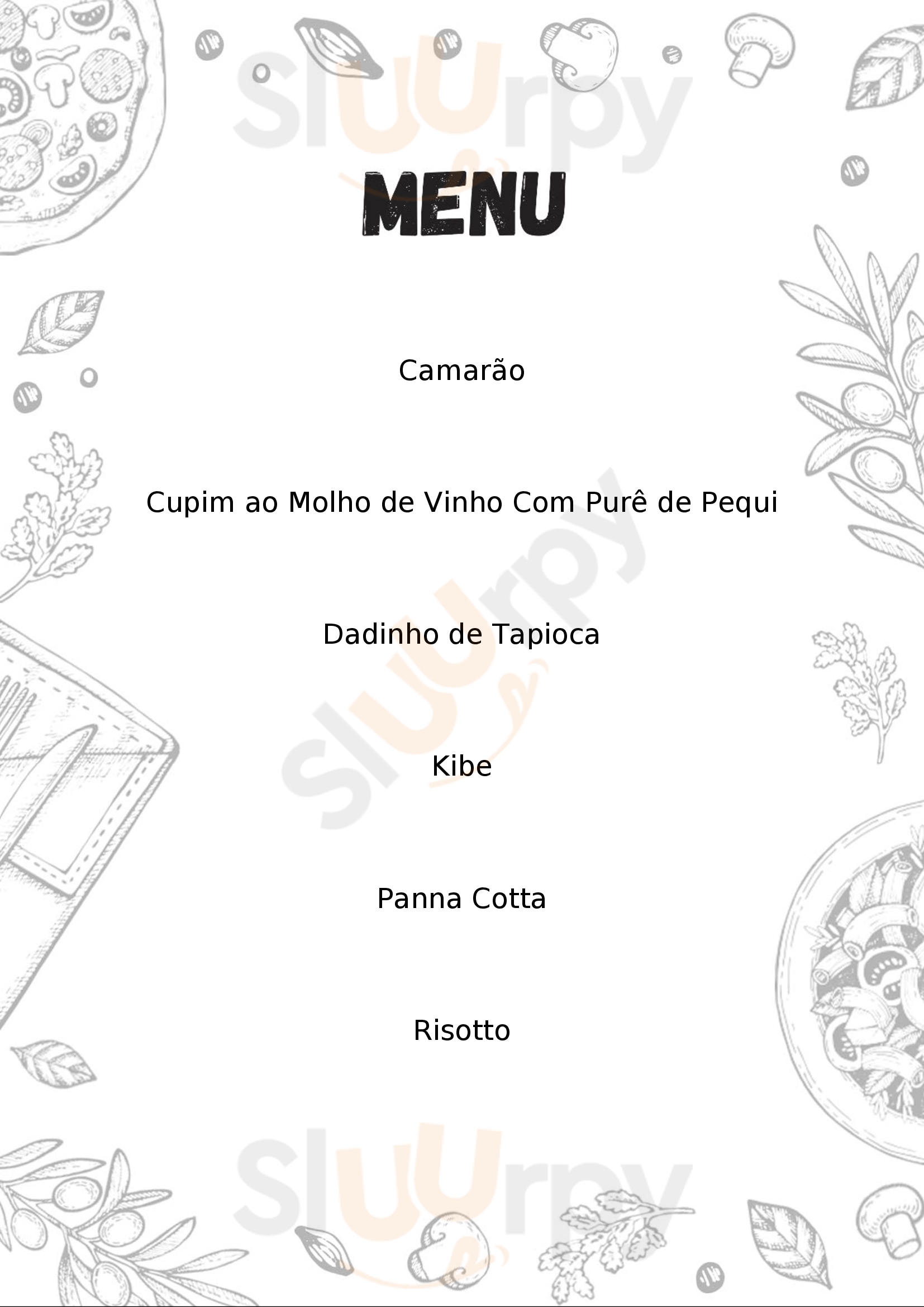 O Casarao Araçuaí Menu - 1