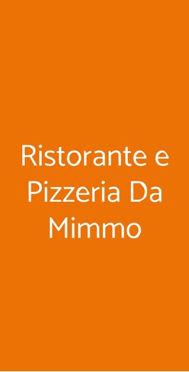 Ristorante Da Mimmo, Milano