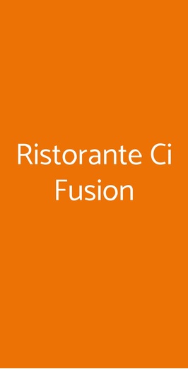 Ristorante Ci Fusion Asian, Milano