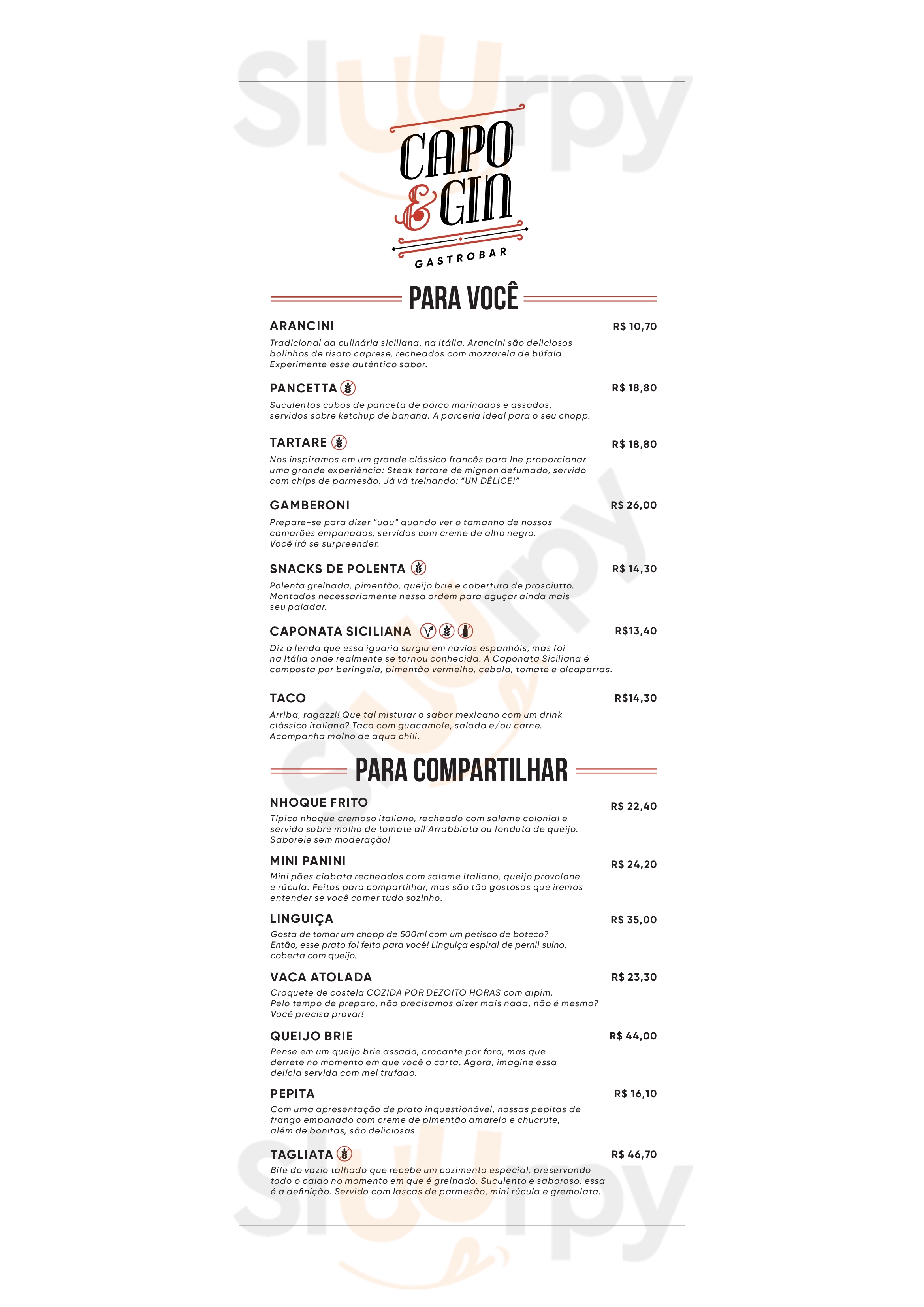 Capo & Gin Gastrobar Nova Veneza Menu - 1