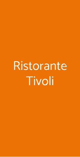 Ristorante Tivoli, Sesto Calende