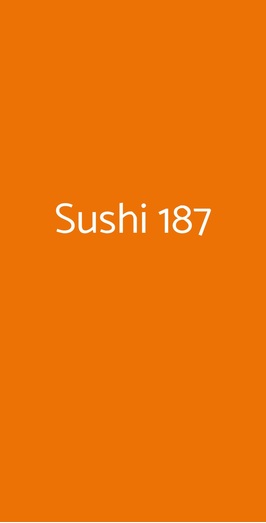 Sushi 187, Milano